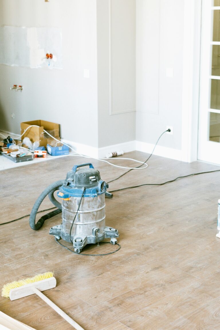 The Cleaners cleaning a room after renovations